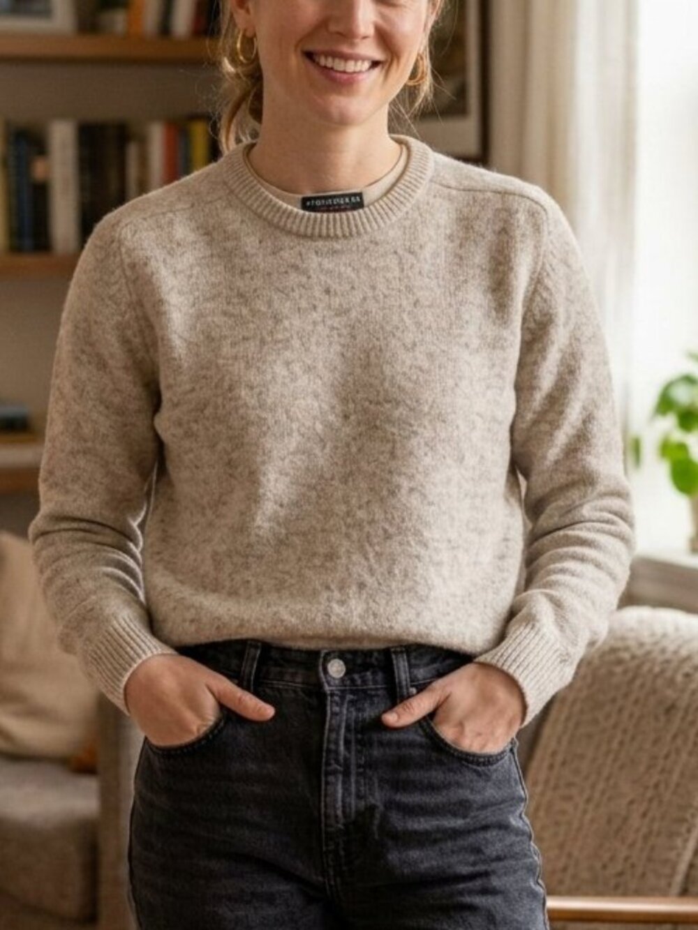 Stonehouse Studio Women's 100% Lambs Wool Knit Sweater Size S/P Crew Neck